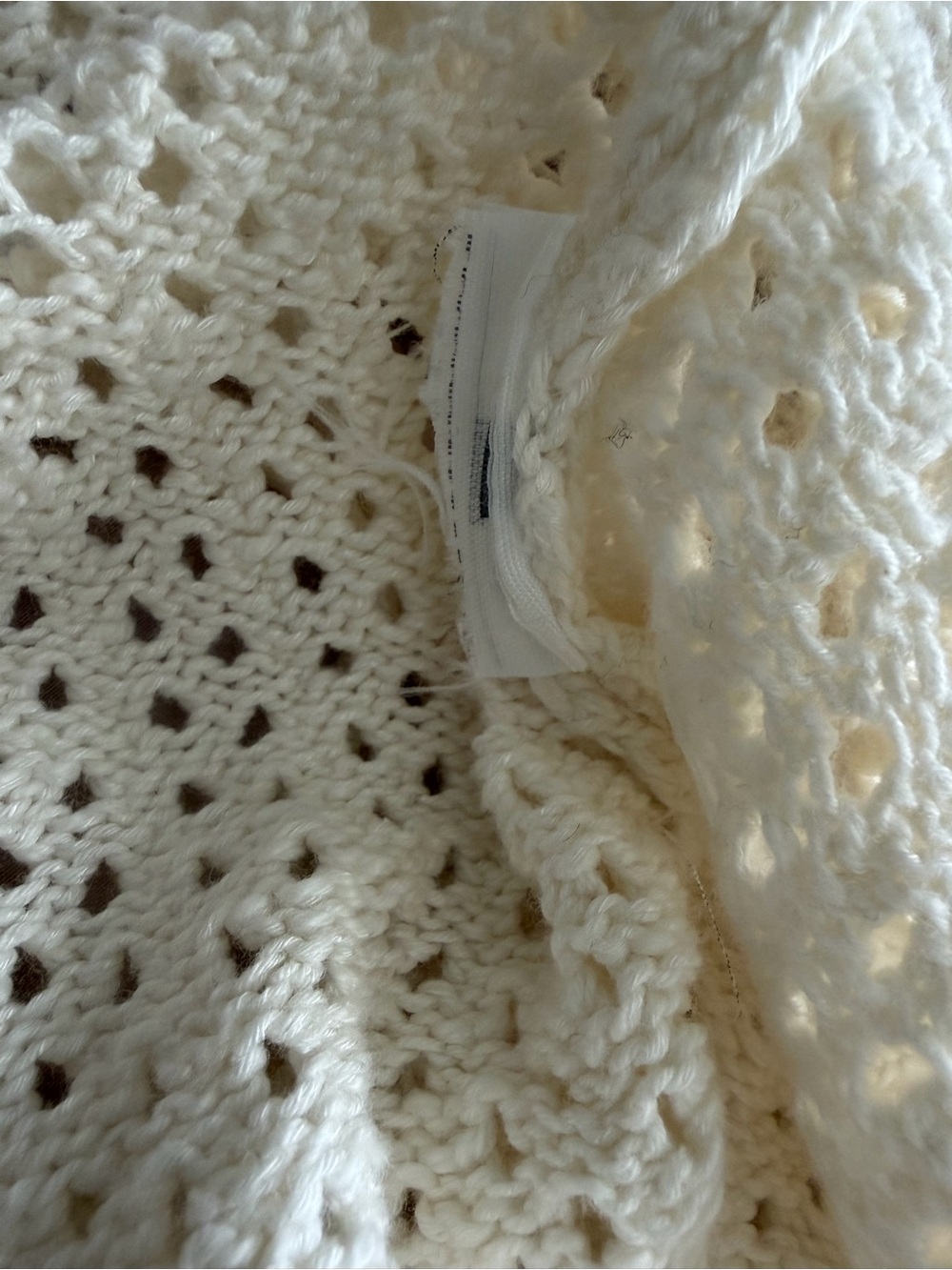 Abercrombie & Fitch Cream Crochet Knit coastal grandmother boho bodysuit . Small - Picture 7 of 8